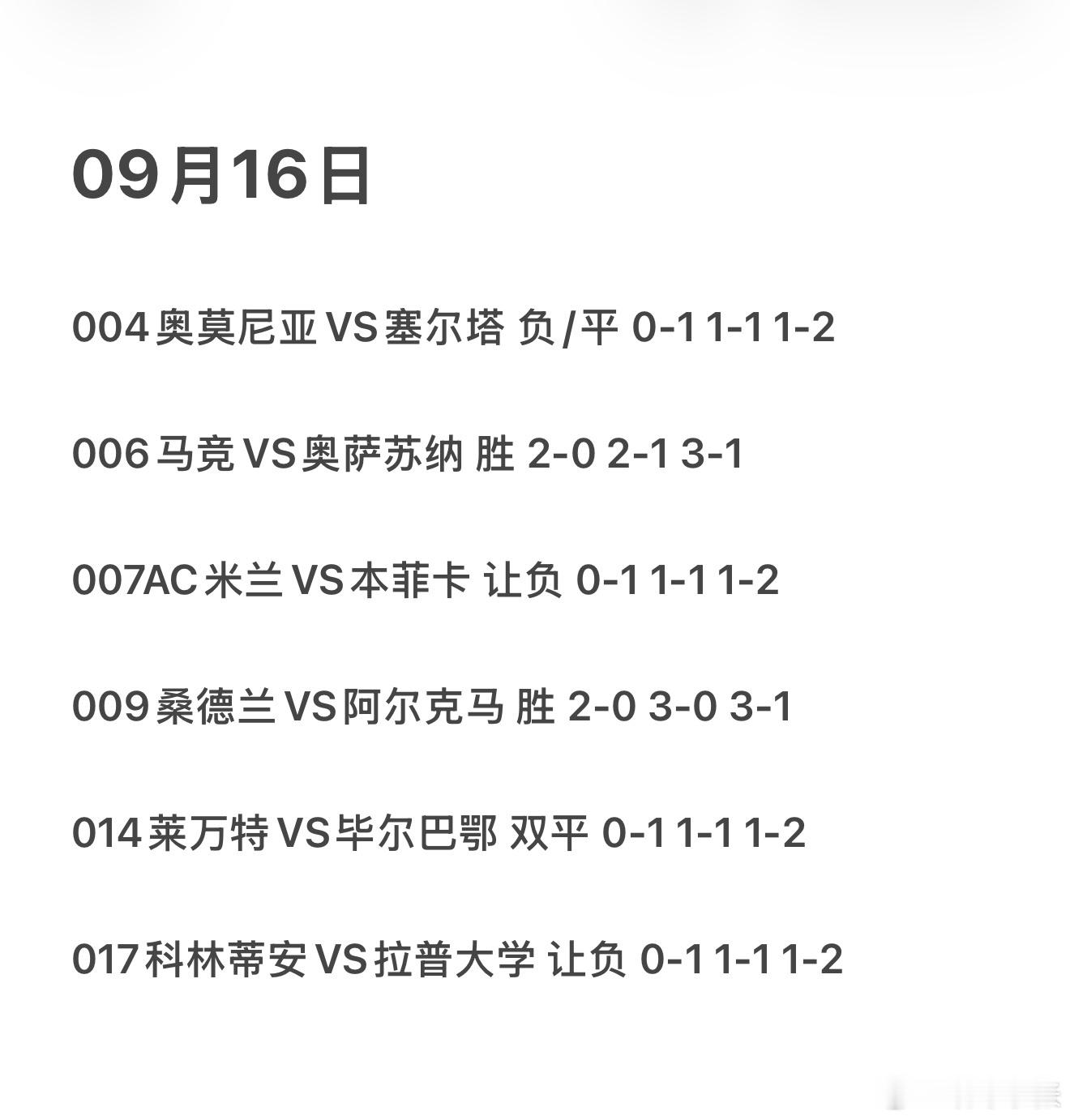 9月16日，慢慢来，把步调放平缓[给你小心心][给你小心心]马竞vs奥萨苏纳桑德