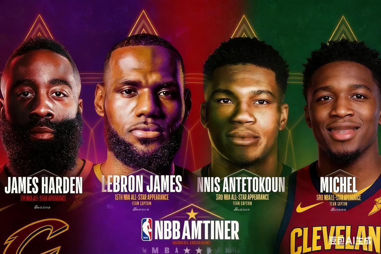 詹姆斯深夜吃瓜哈登交易动向，并点赞美球迷更新的拥有哈登＋字母哥＋米切尔＋詹姆斯自