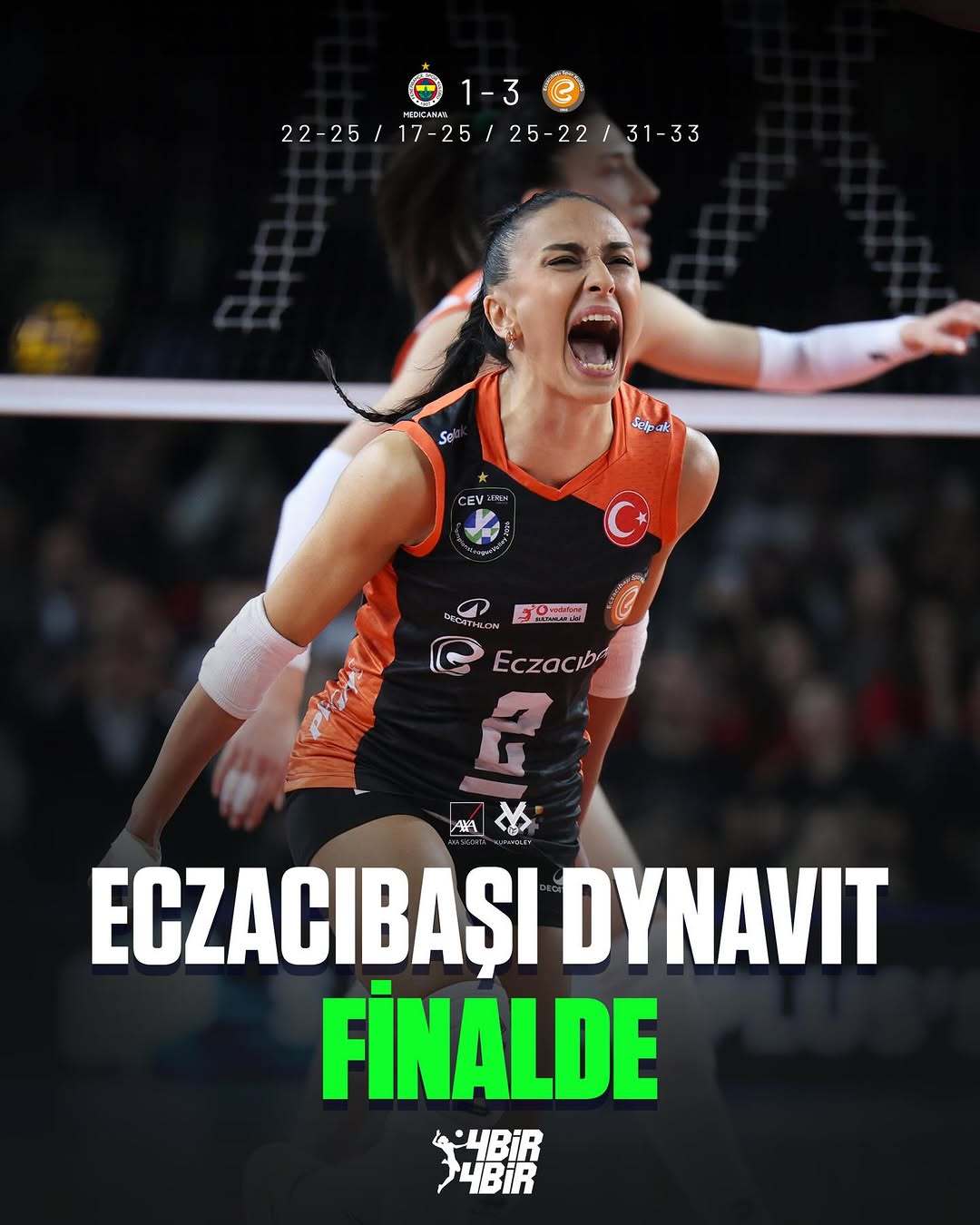 伊萨奇巴希3比1战胜费内巴切，晋级土耳其杯决赛，今晚将与瓦基弗银行队争冠！ 