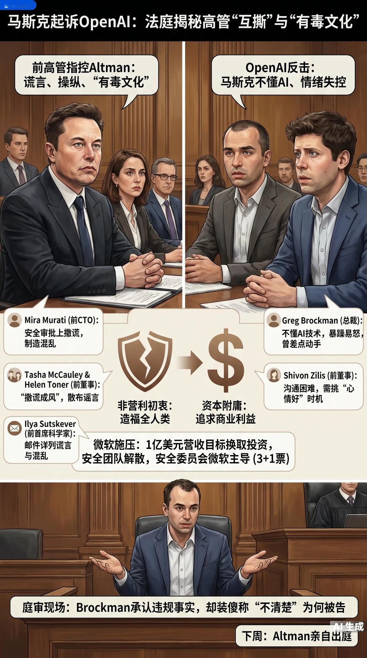 彻底撕破脸了！
OpenAI官司法庭辩论上演“人身攻击”：马斯克“不懂AI且暴躁