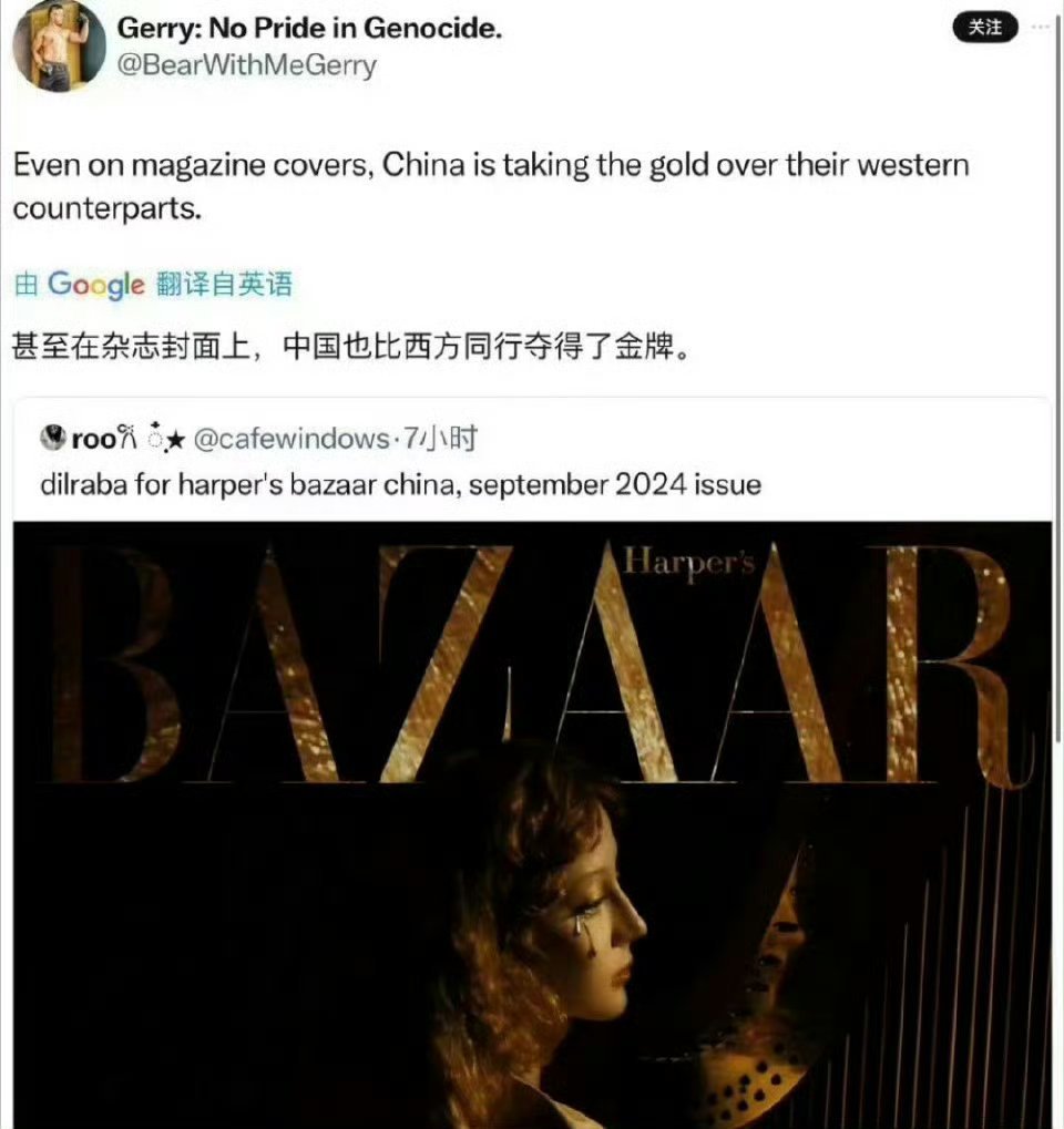 外国网友 :这是迪丽热巴 我以为是一幅画 我发誓中国杂志封面太优秀了[舔屏] ​
