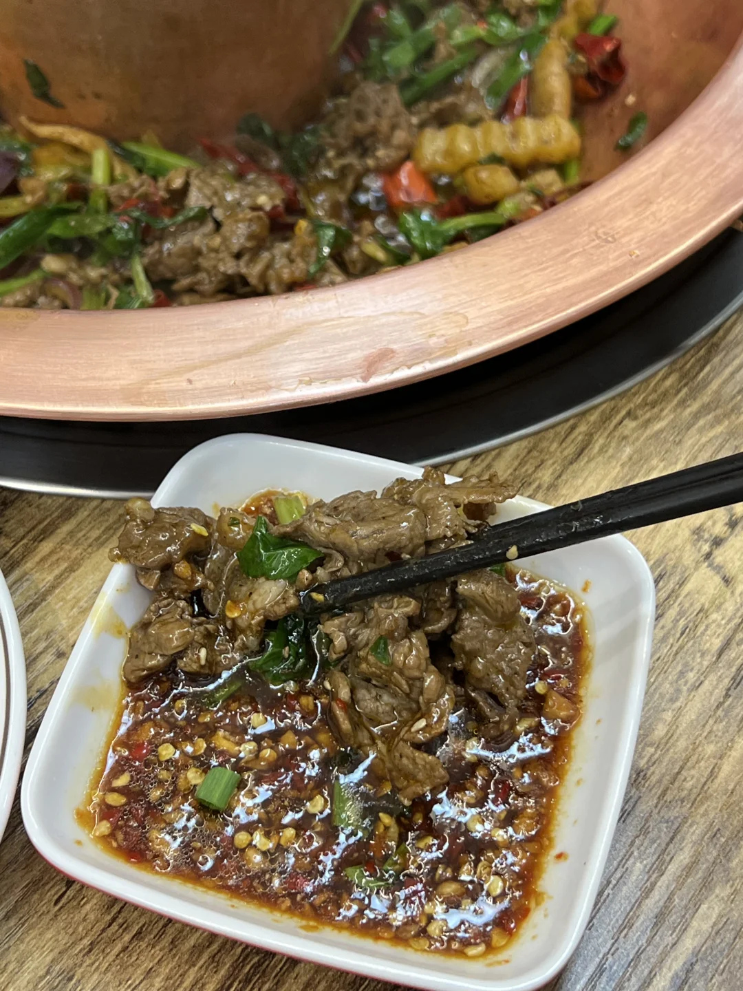 长沙最好吃的铜锅牛肉。。。