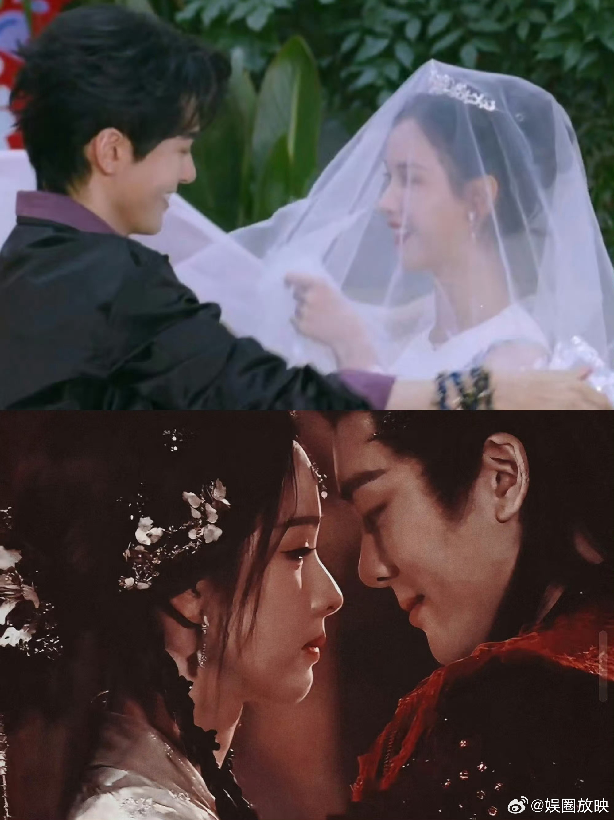 曾舜晞差点复刻经典头纱吻谁懂啊！曾舜晞陈都灵头纱名场面甜到尖叫，这氛围说是新婚现