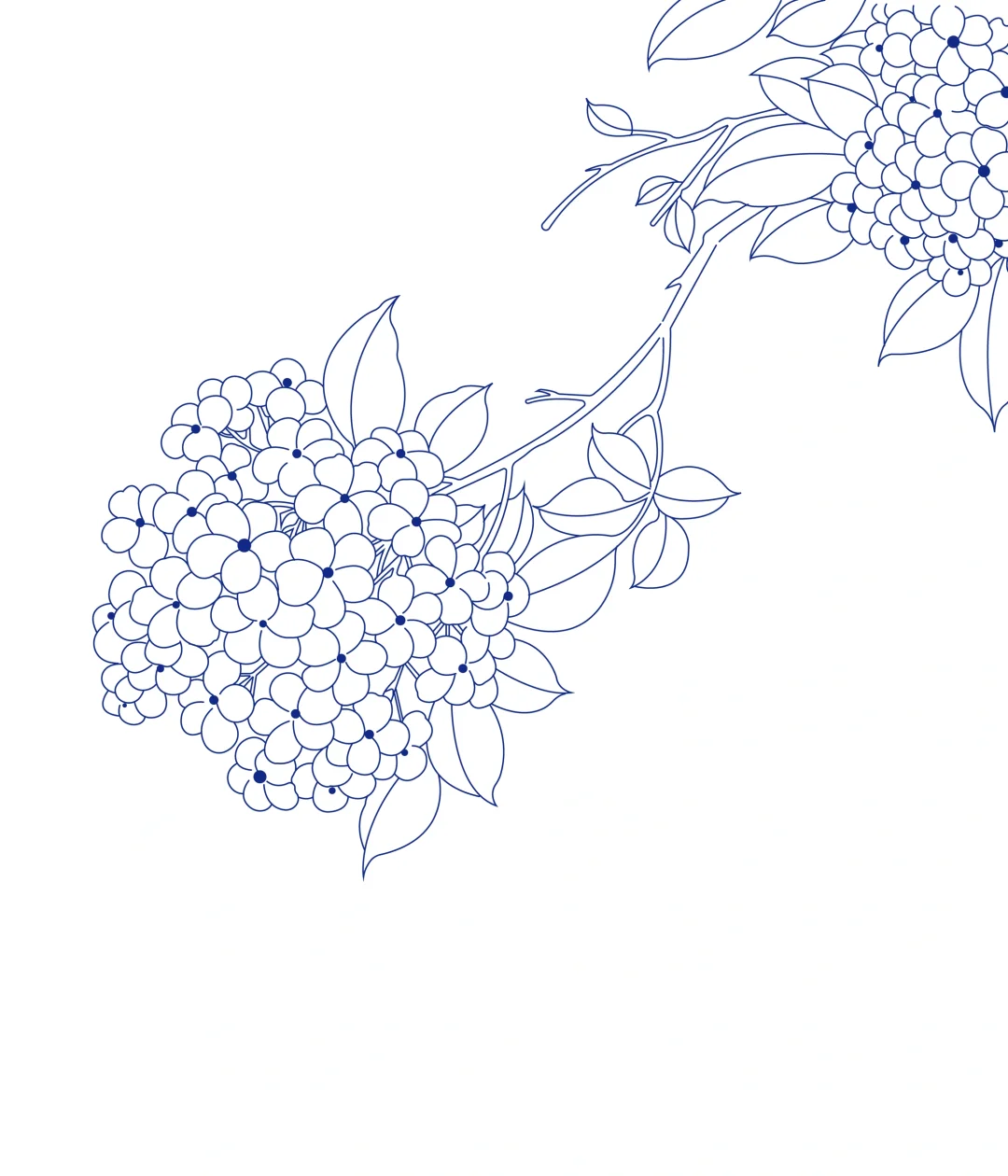 传统图案-绣球花纹样