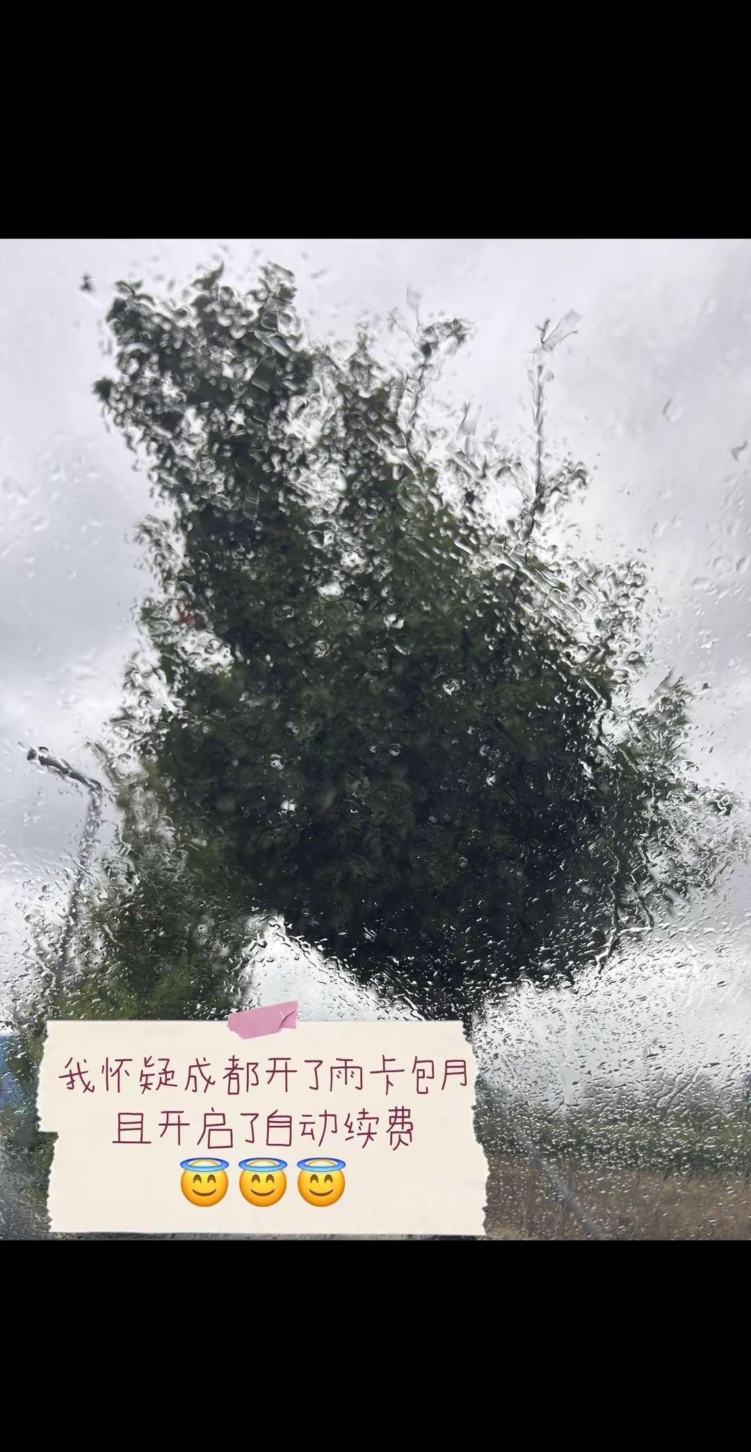 又下雨。没有哪个星期的天气预报打开是不下雨的😂😂暴雨天 成都天气 下雨了我说