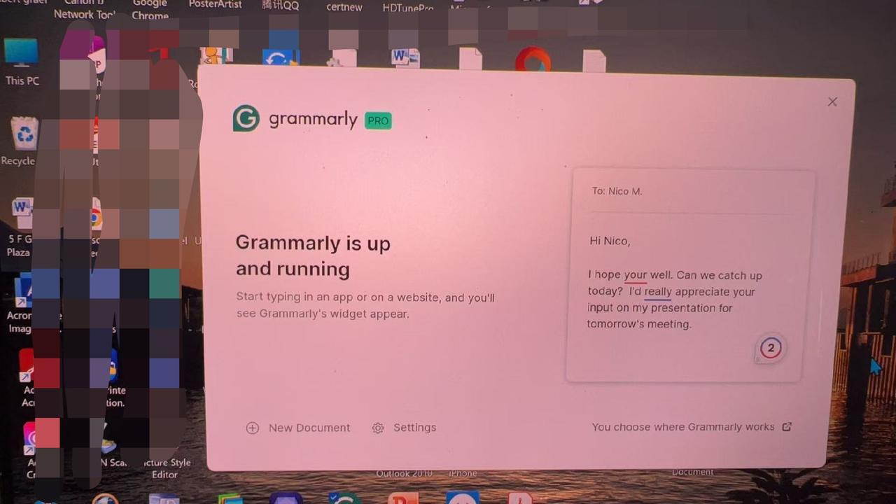 问题描述：
遇到一个国外客户 Word插件的问题。
他安装了一个叫Grammar