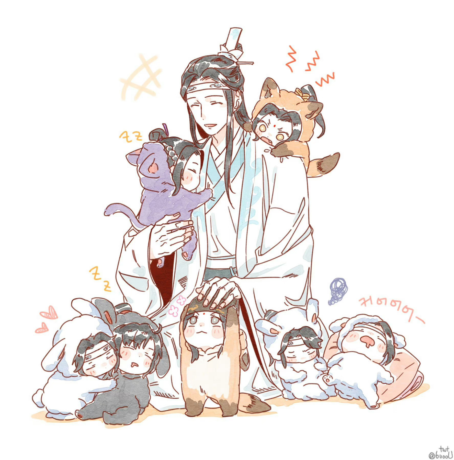 魔道祖师蓝曦臣带娃 太可爱了 x：6uoou ​​​