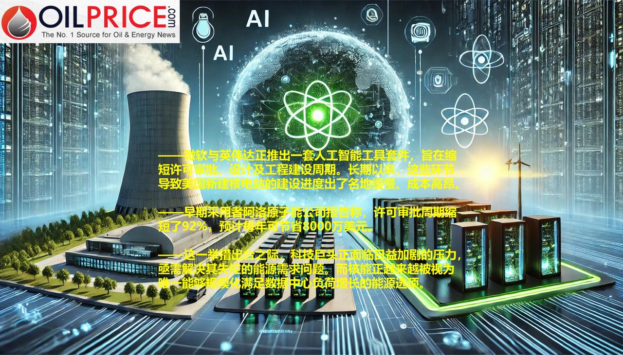 开启“核电数字化时代”，微软与英伟达正借助人工智能加速核电开发

科技巨头微软与