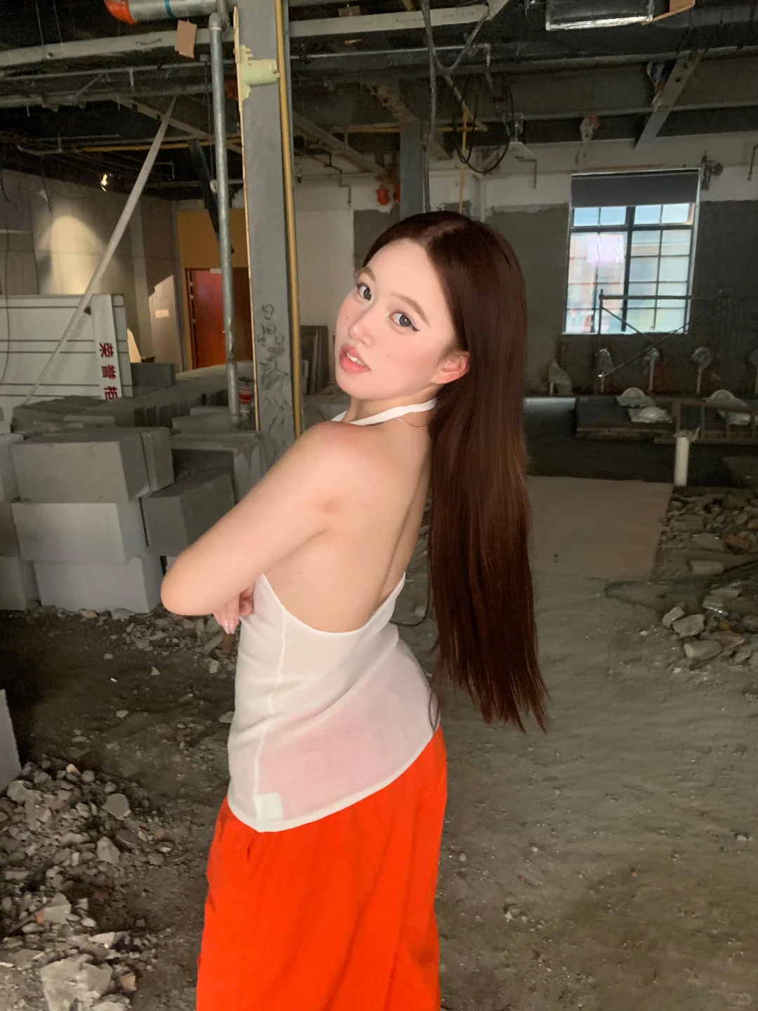 闯入人家施工现场