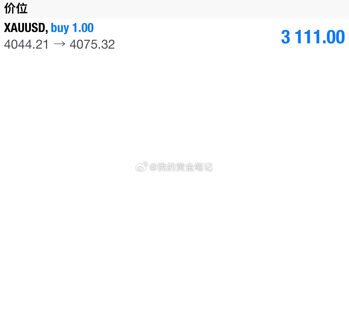 黄金晚上4043再次做多，回撤还给到4044附近第二次进场多机会，大涨4077止