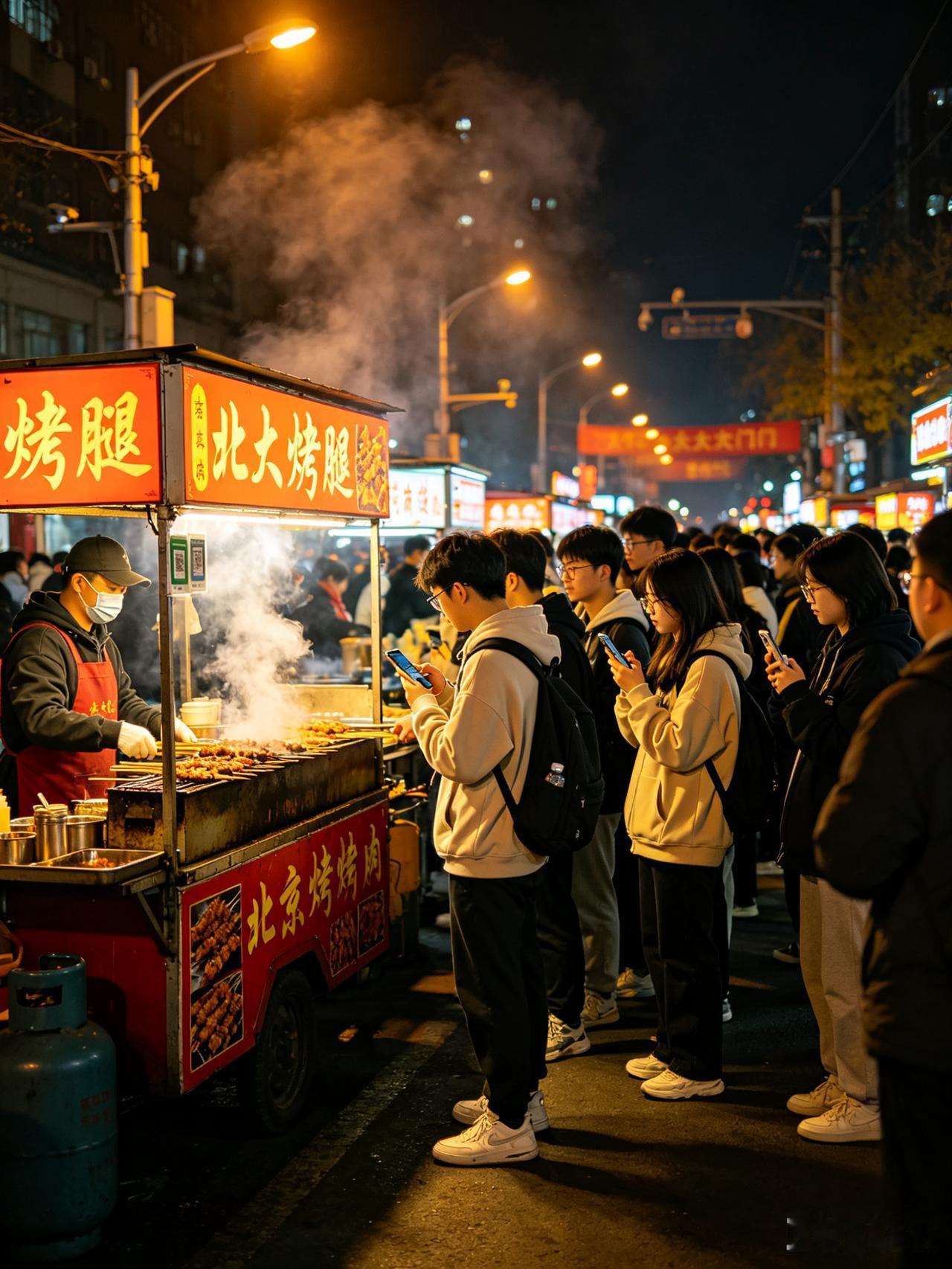 站上北大讲台的鹅腿阿姨翻车，该不该同情
 
在北京海淀高校周边，摆摊卖烤腿的陈阿