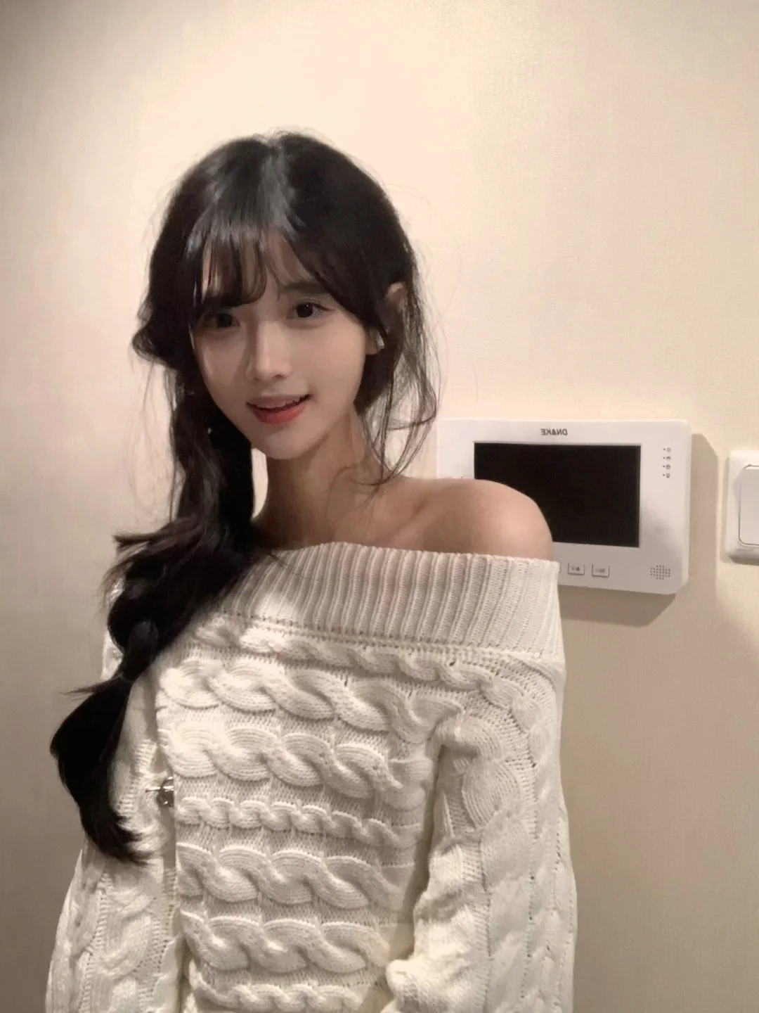 单麻花辫好温柔呀