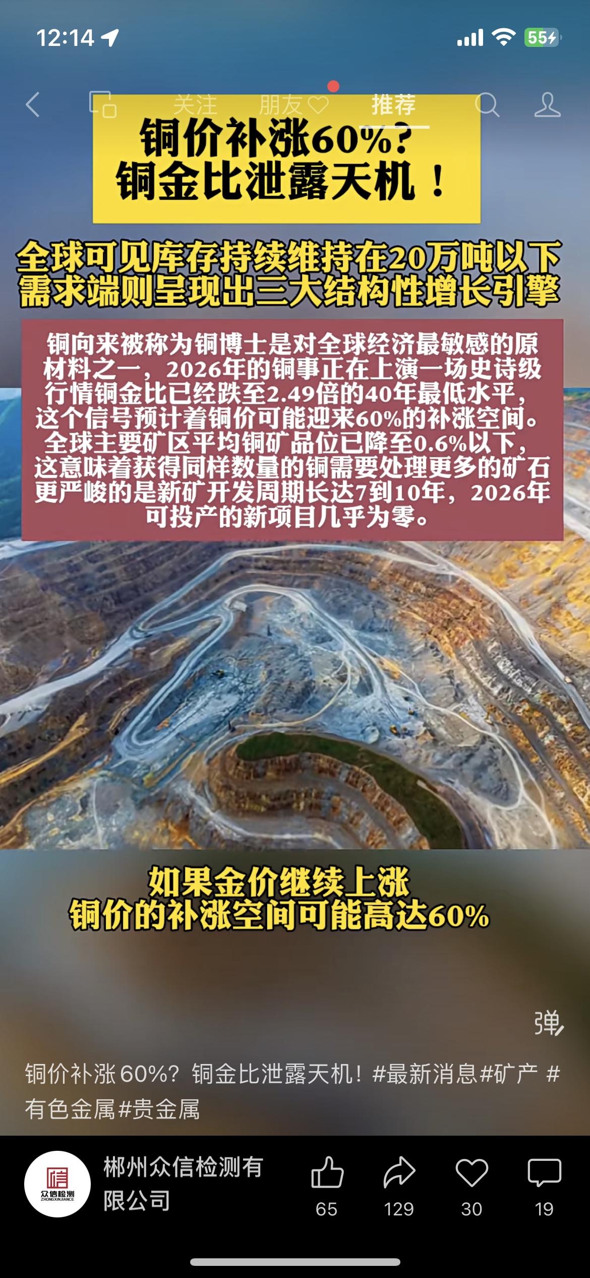 铜价要补涨60%？铜金比跌到40年最低，这信号太关键了！
铜价要补涨60%？信号
