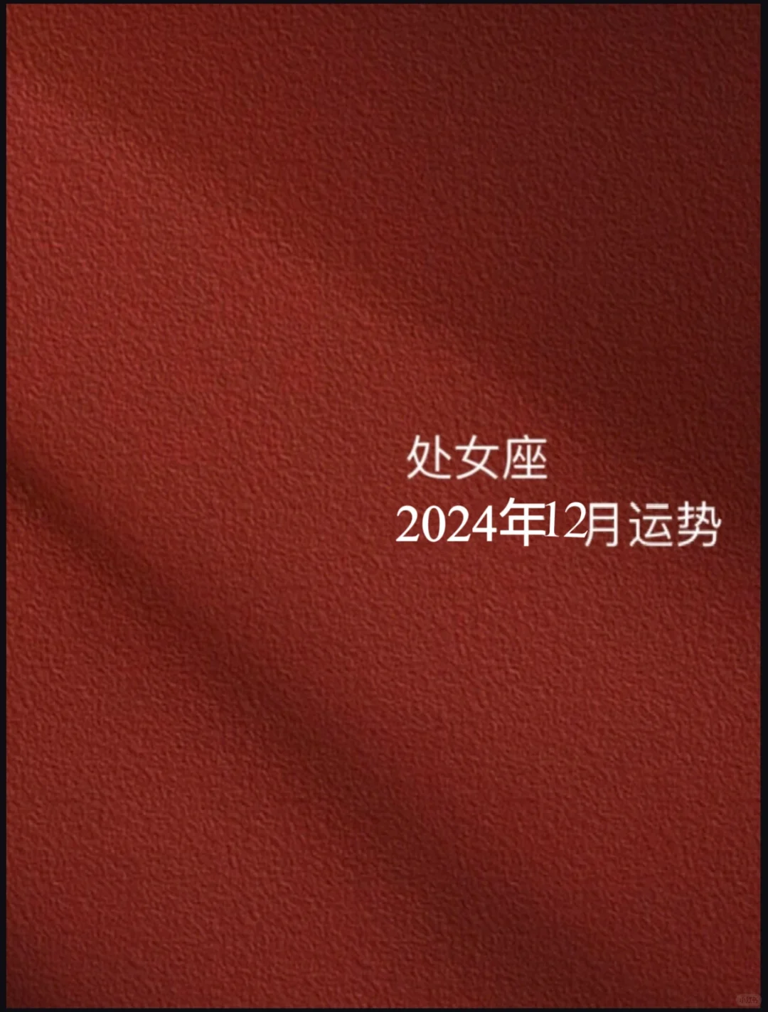 处女座2024年12月整体运势解析