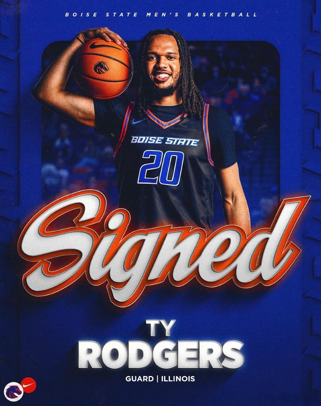 ncaa转学市场 择校Ty Rodgers（伊利诺伊） ➡️ 博伊西州立Abdi