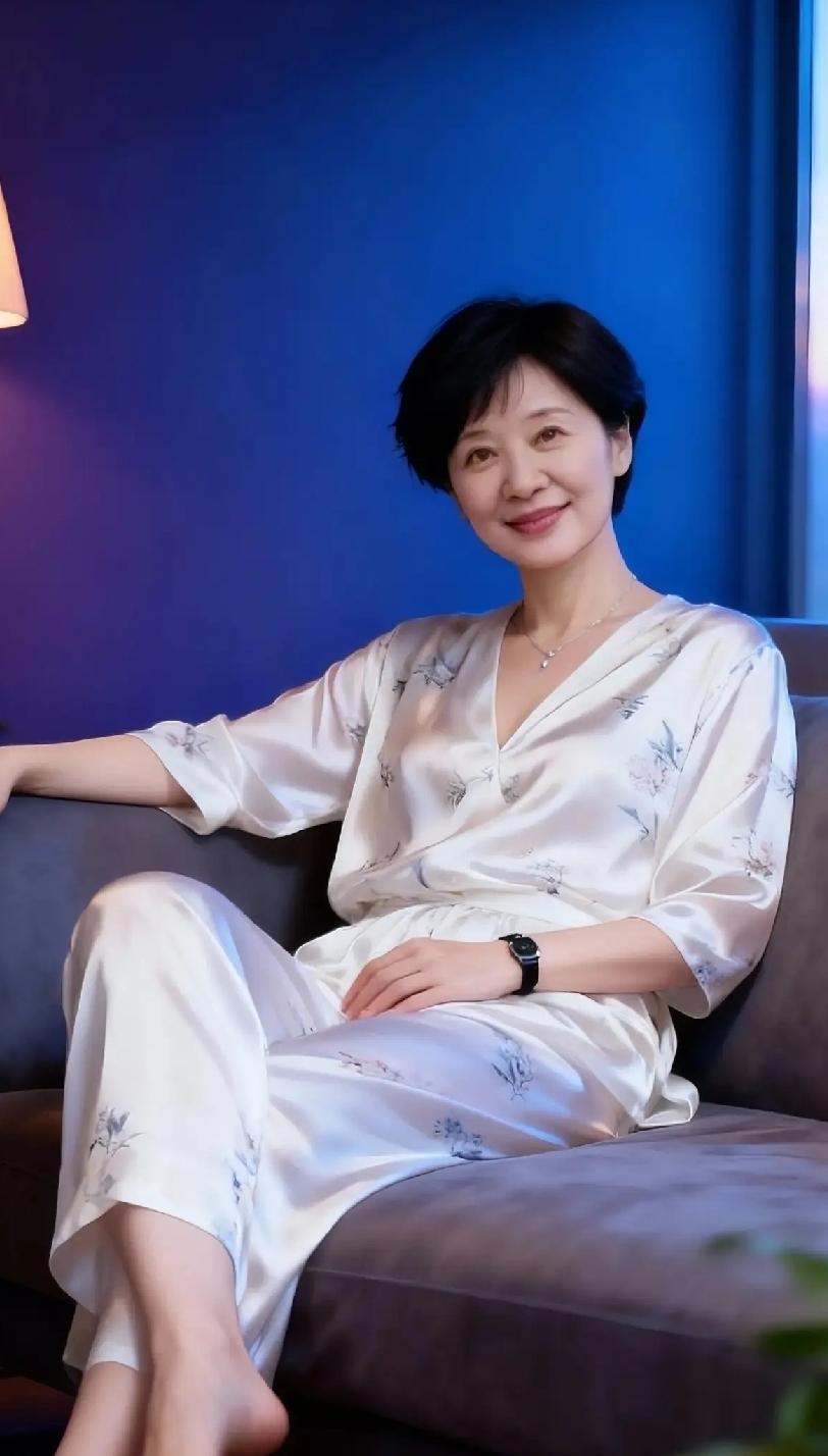 优雅睡衣穿搭，舒适自在，享受美好时光。这样的女人
穿上优雅睡衣
举手投足间
散发