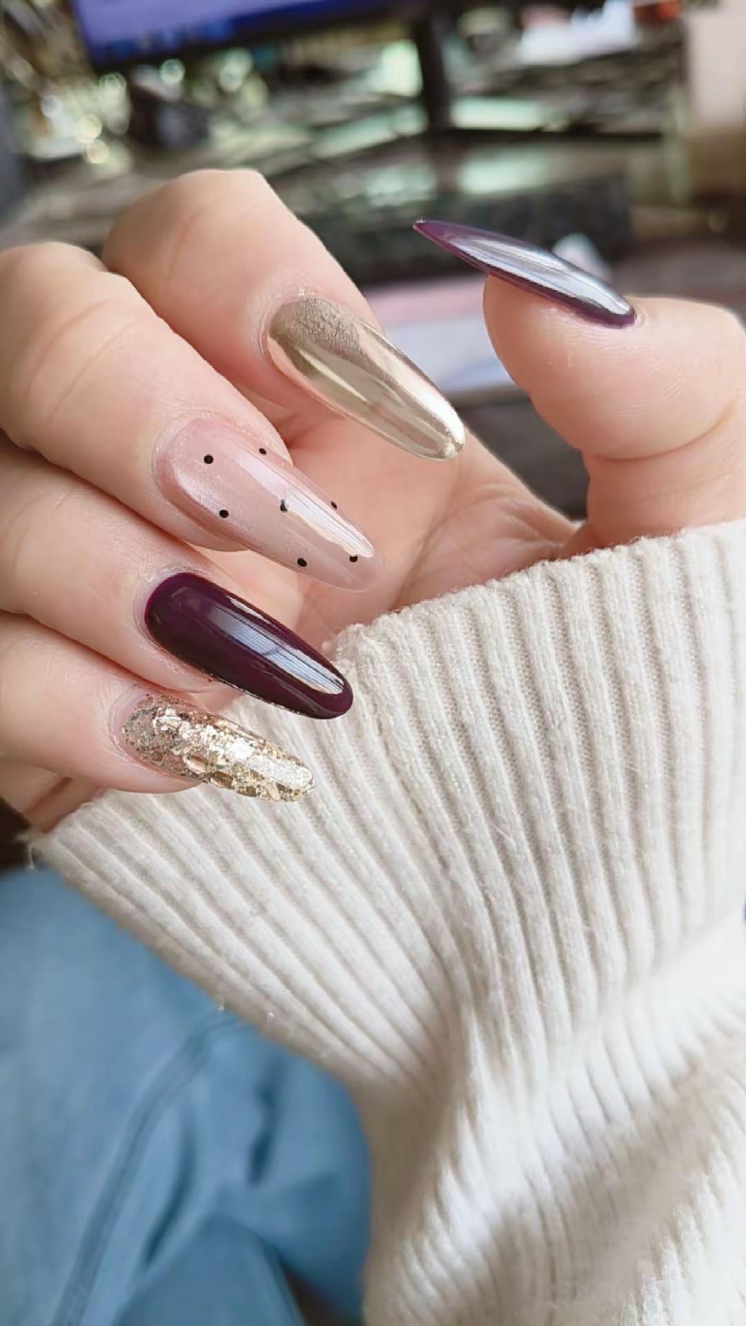 就这美甲，一巴掌下去，必须得留下点东西🤒🤒🤒哈哈哈哈哈哈