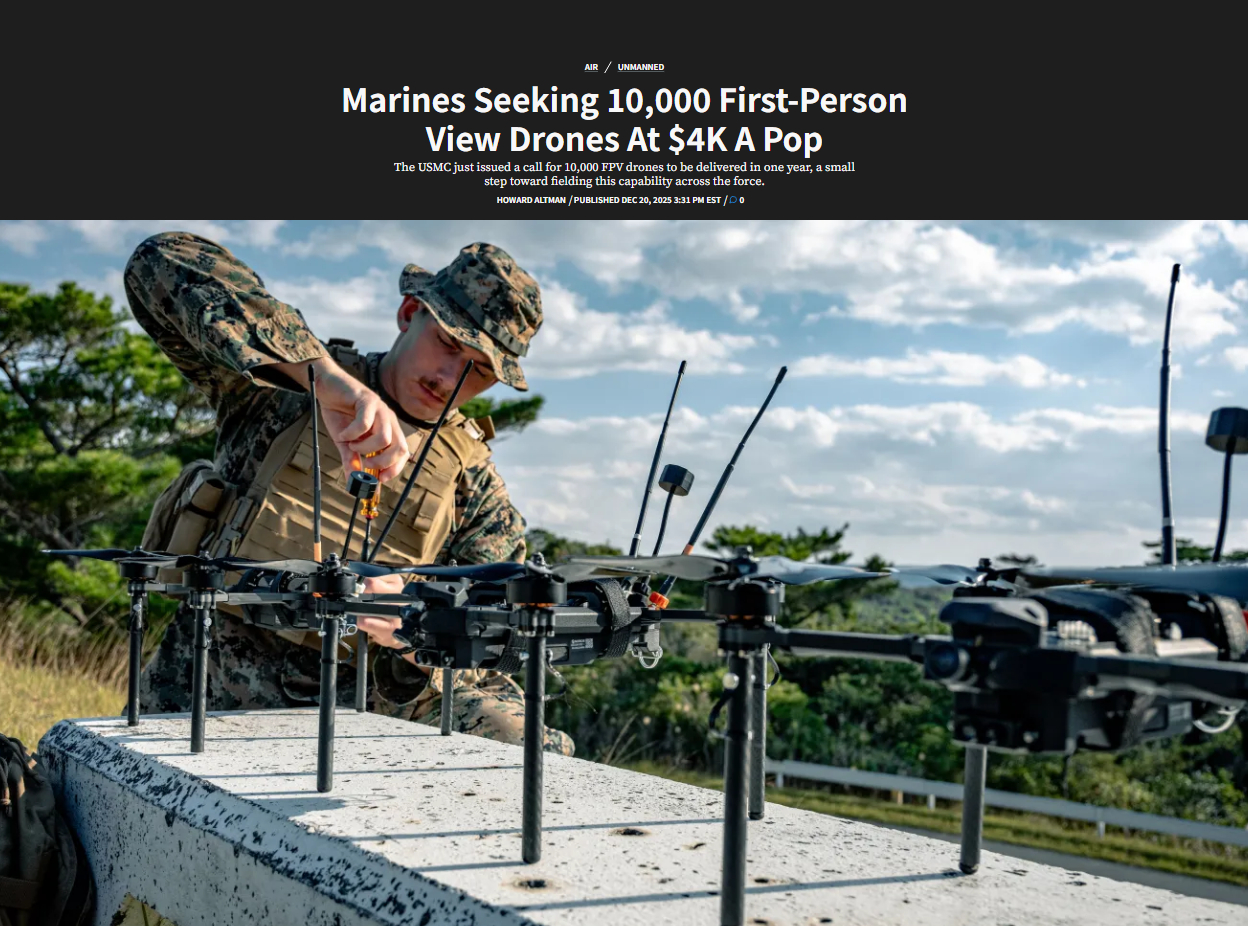 根据美国政府采购网站上发布的信息征询书（RFI），美国海军陆战队正在寻找能够在2