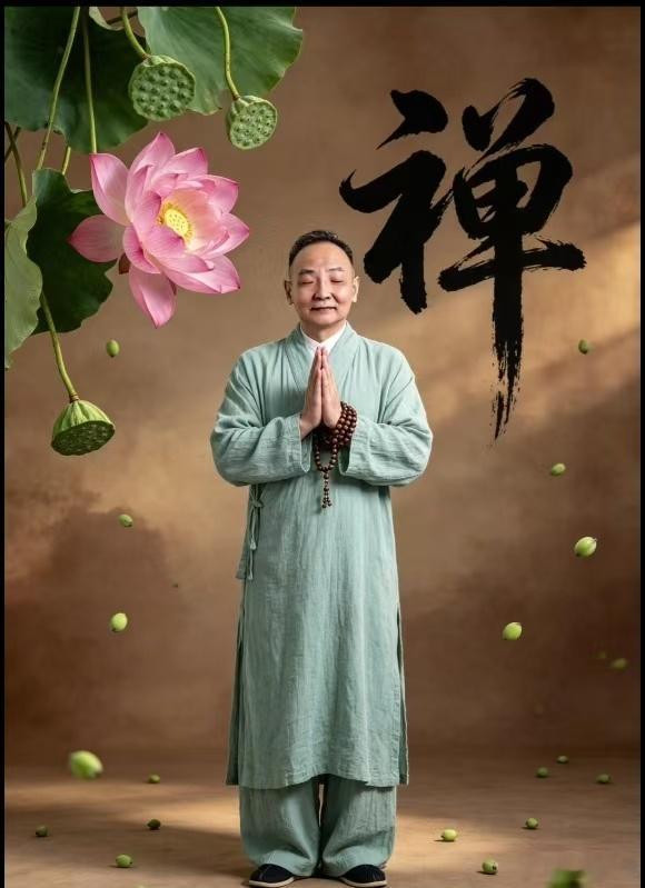 双手合十供养一切诸佛、供养一切尊法、供养一切贤圣僧、供养一切众生，皆共成佛道。愿