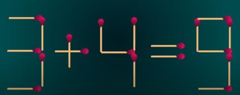 火柴棒搭出 “3 + 4 = 9” 啦，不过这等式不太对呢！现在请你当 “火柴小
