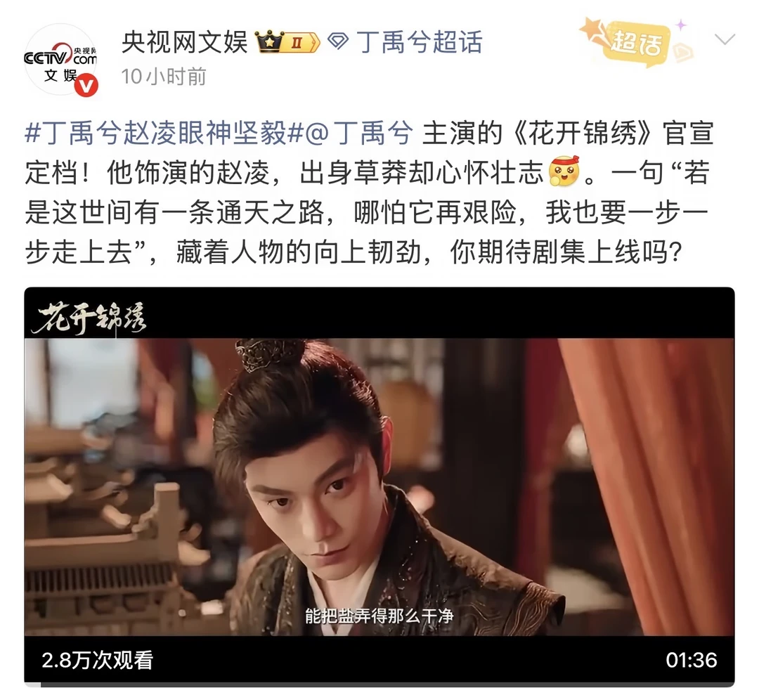 央妈天天打call丁禹兮！好宠！