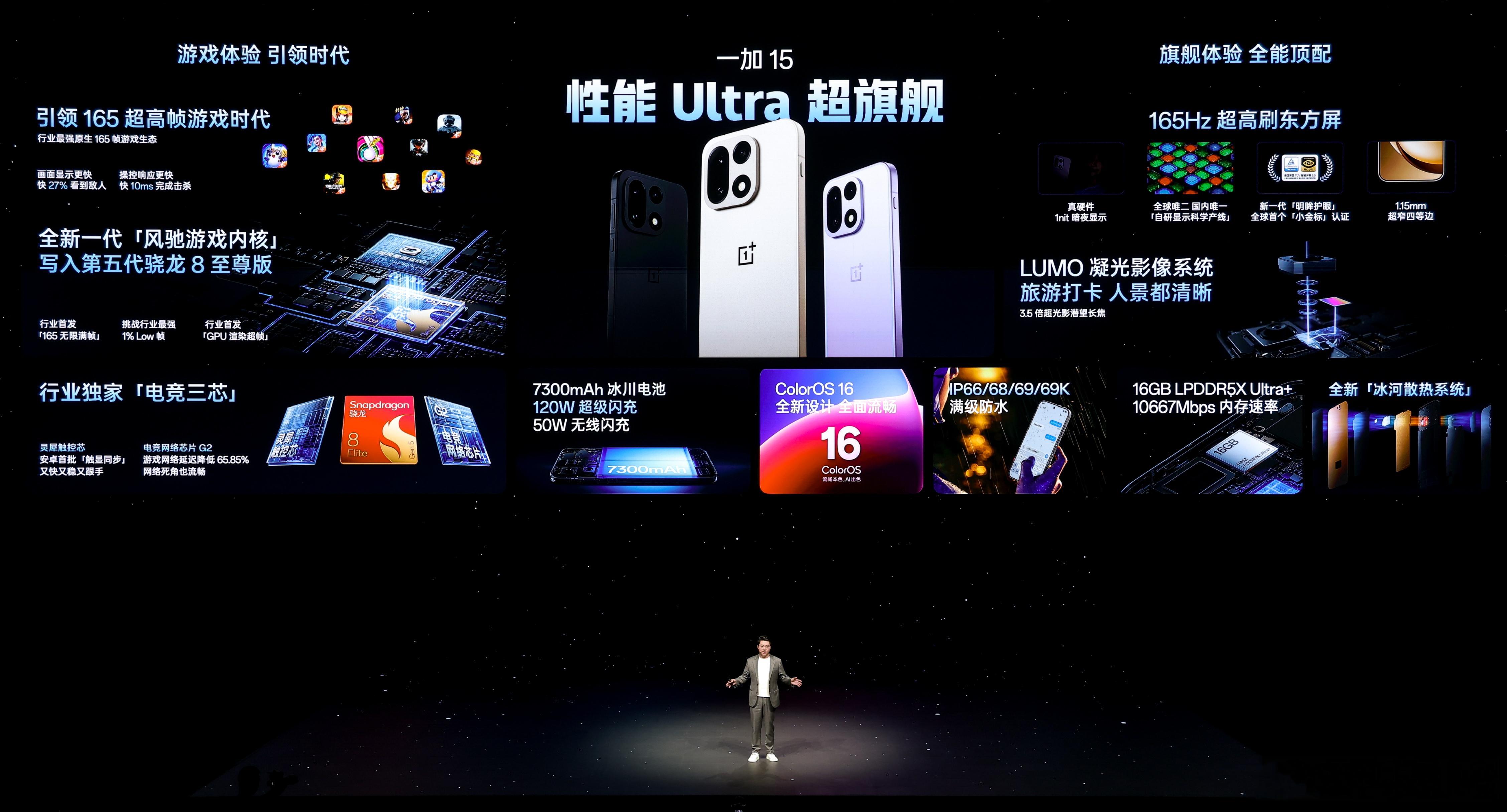 一加15和Ace6新品发布今晚第一款产品：一加 15…以165 超高帧开启游戏时