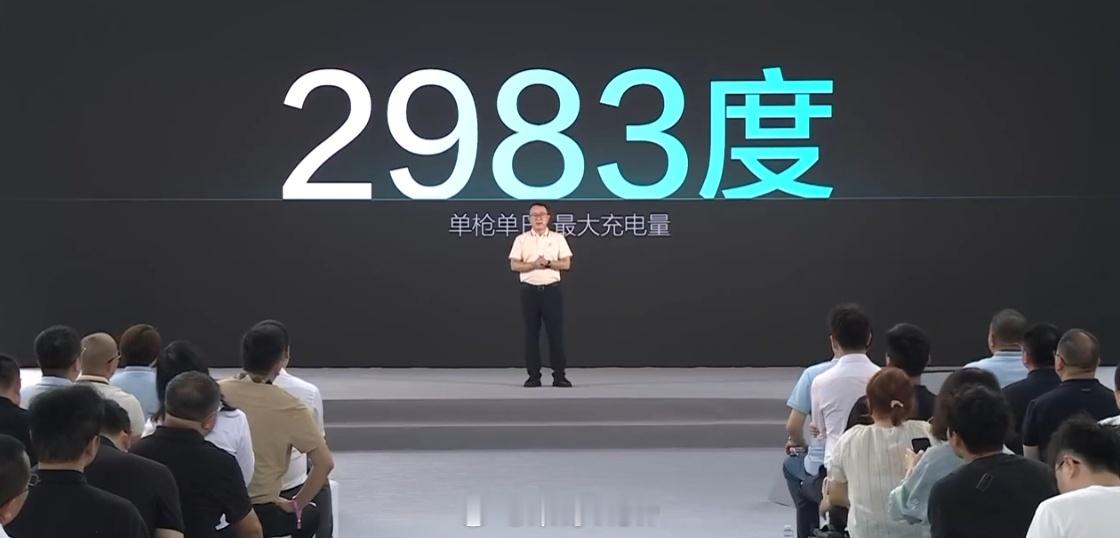 比亚迪一闪充枪日充2983度平均一天下来，每小时能充进124度。闪充枪能把一天的
