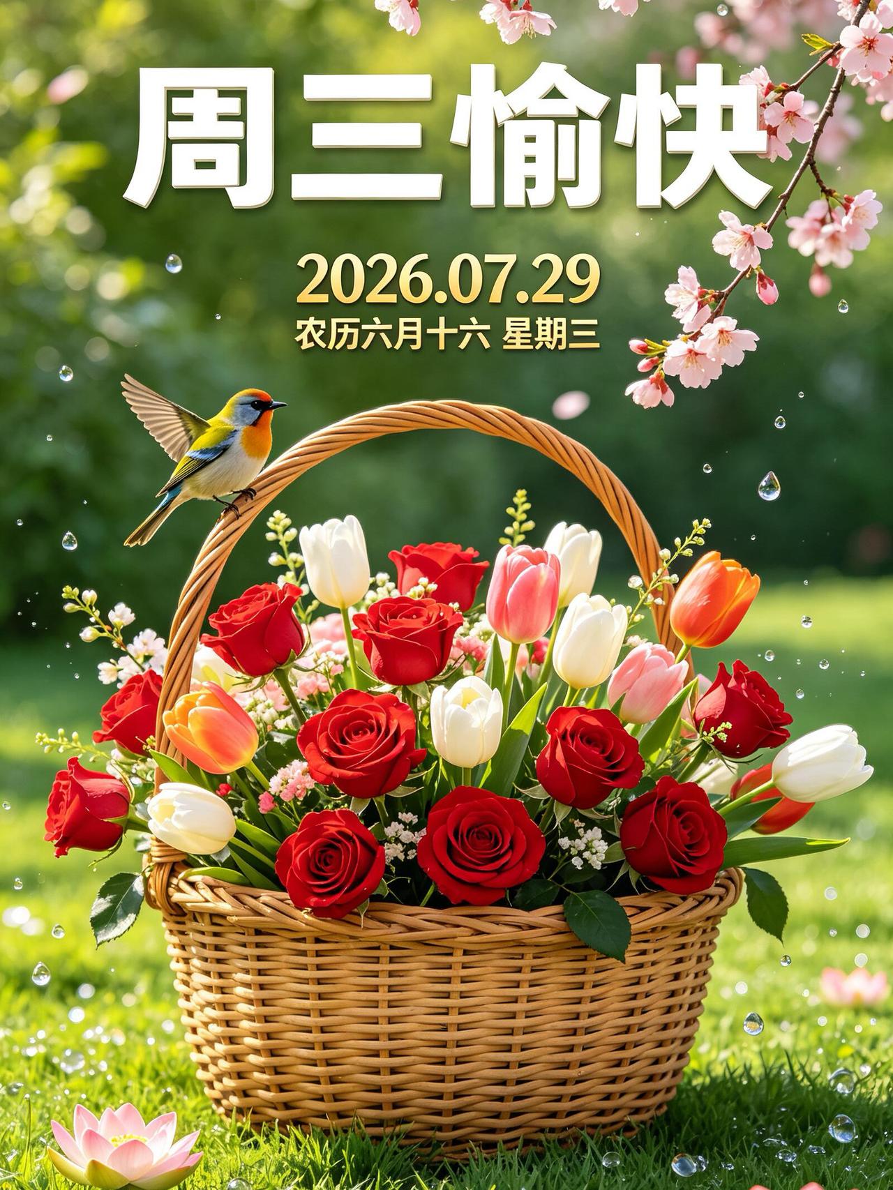 周三愉快，今日7月29日🪷。盛夏瓜果清甜多汁，晨起吃份清爽鲜果，为全天补足活力