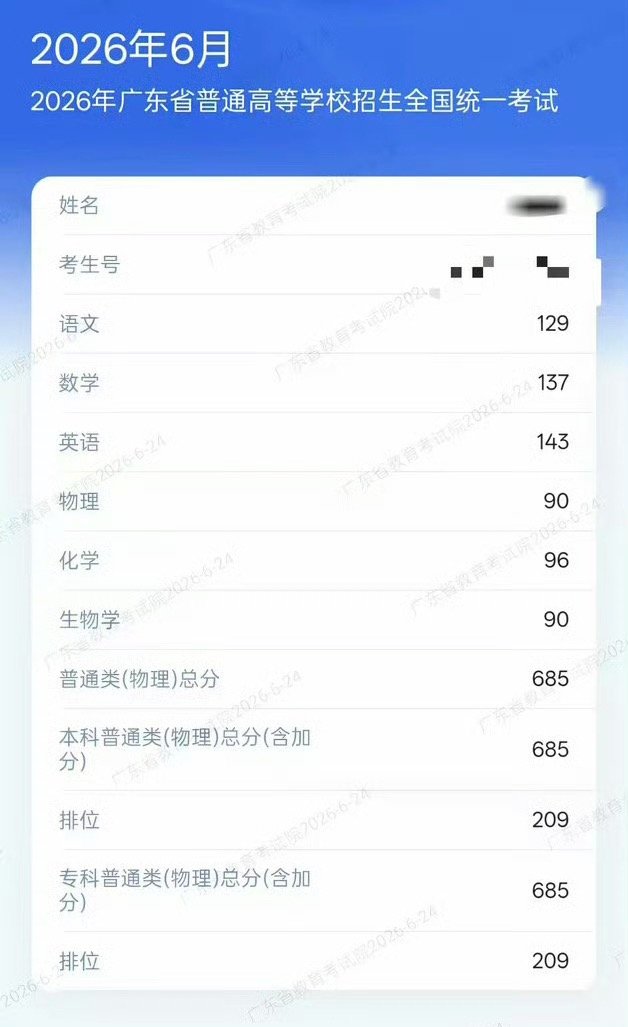 宝宝们我高考 考了685可以上985了😭一切都值得 