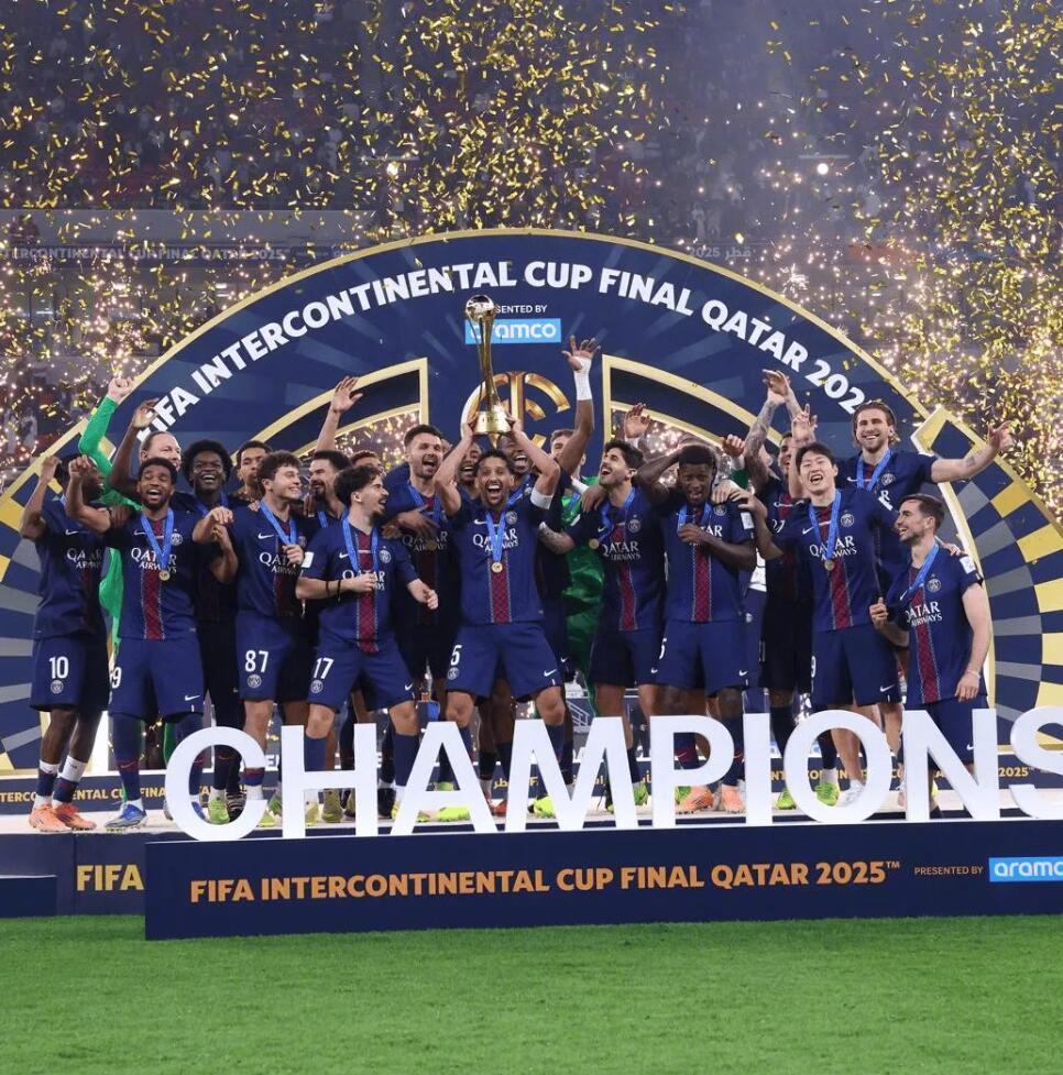巴黎夺得洲际杯冠军 在实现六冠王伟业的同时，巴黎圣日耳曼也实现了一项突破——他们