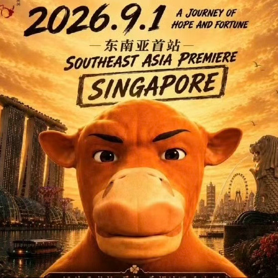 首页都在嘲牛来新加坡上映，只有我对着海报上这头牛和头顶东南亚3个字又赫赫地笑了出