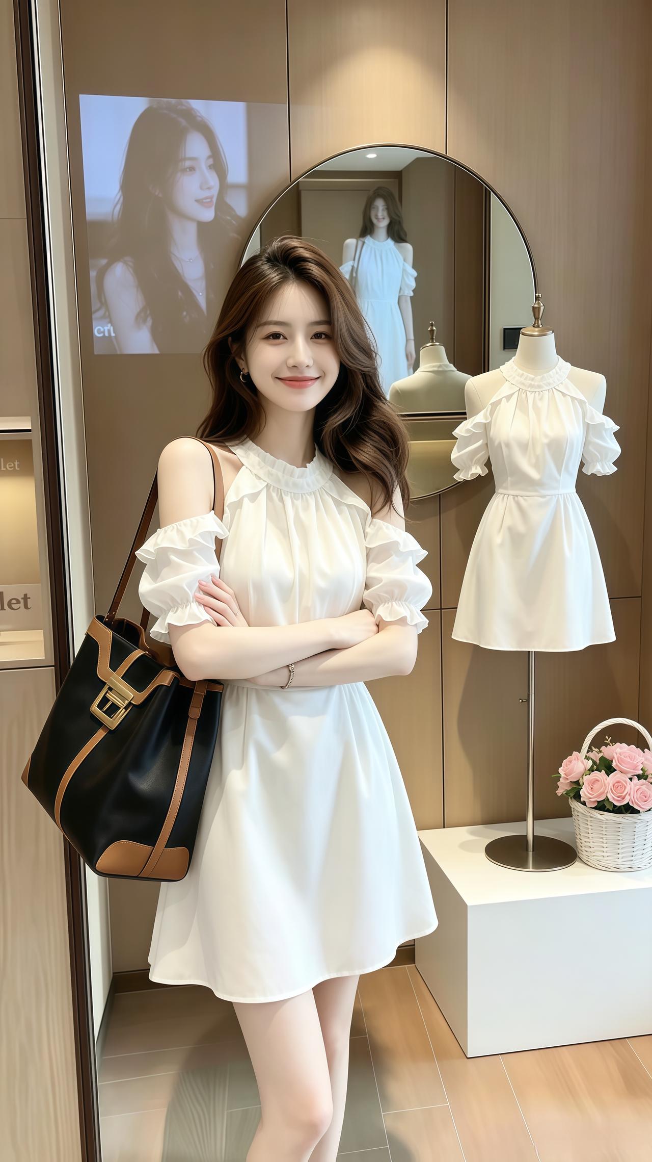 女生不费力的夏季穿搭 气质小白裙 温柔白色连衣裙 韩系穿搭夏季穿搭