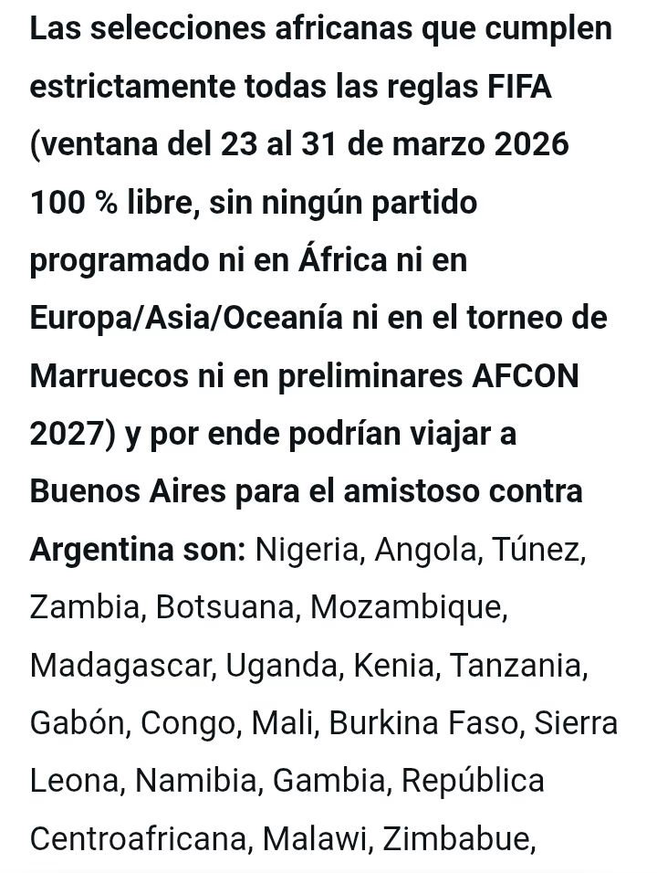 ⚠️有大神总结：阿根廷队热身赛 猜猜对手会是谁？严格遵守国际足联所有规定的非洲国