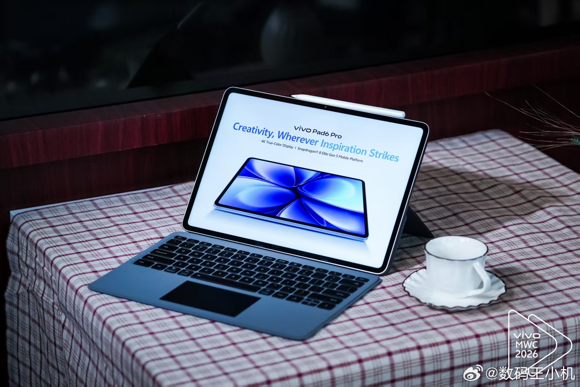vivo Pad6 Pro全球首秀。行业首发4K原彩屏，每一帧都栩栩如生。第五代