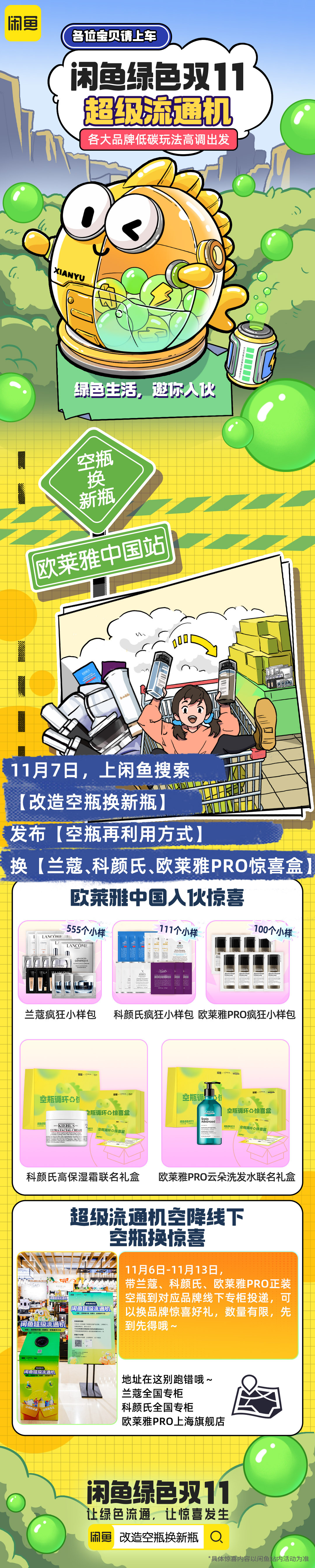 谁看了#闲鱼绿色双十一# 的活动不迷糊，#闲鱼绿色合伙人# 11月6日至13日开