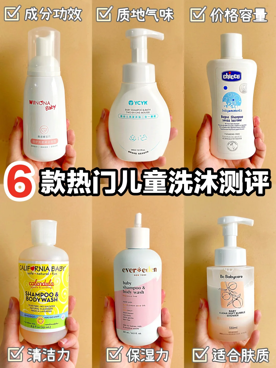 6款热门宝宝洗沐二合一测评🔥，不吹不黑