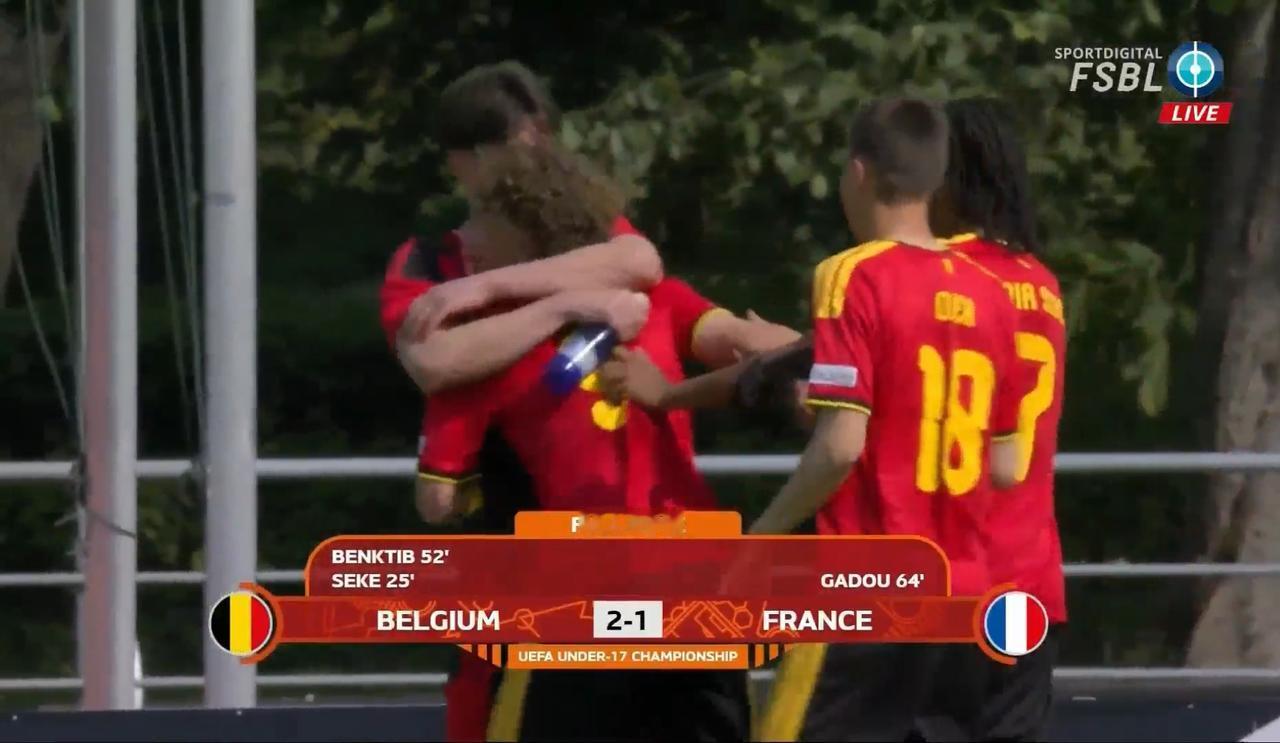 这就是足球！法国U17几乎全场压着比利时U17打，但最终还是1-2不敌对手，无缘