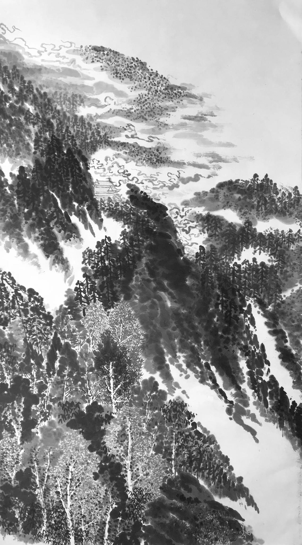 昔年，青綠、淺降之山水盛行於世，丹雘繽紛，頗受賞鑒。然近年來，畫壇風向似有轉變，