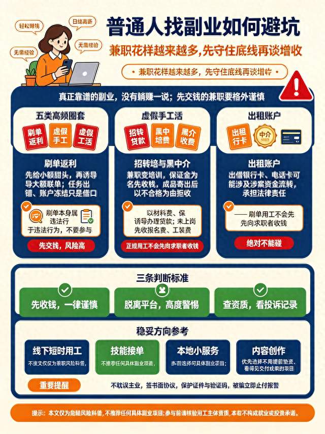 副业广告满天飞想增收，很多普通人都踩过兼职的大坑
