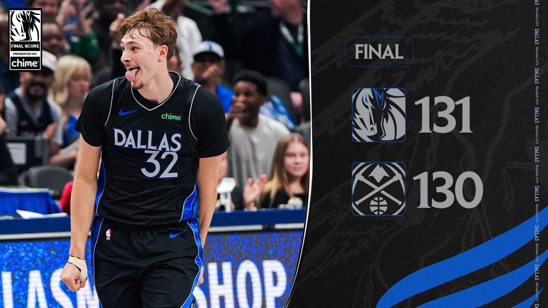 MAVS WIN！！ Cooper Flagg：33 分 9 篮板 9 助攻，职