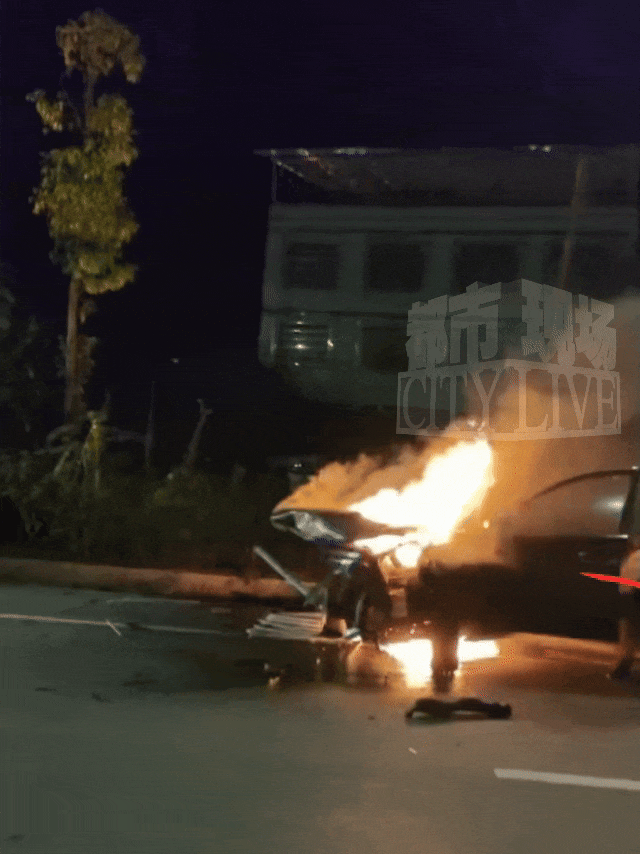 47岁外卖哥火场救人，原本他只是想看热闹，却在听到车里有人的时候，危急时刻，他毫