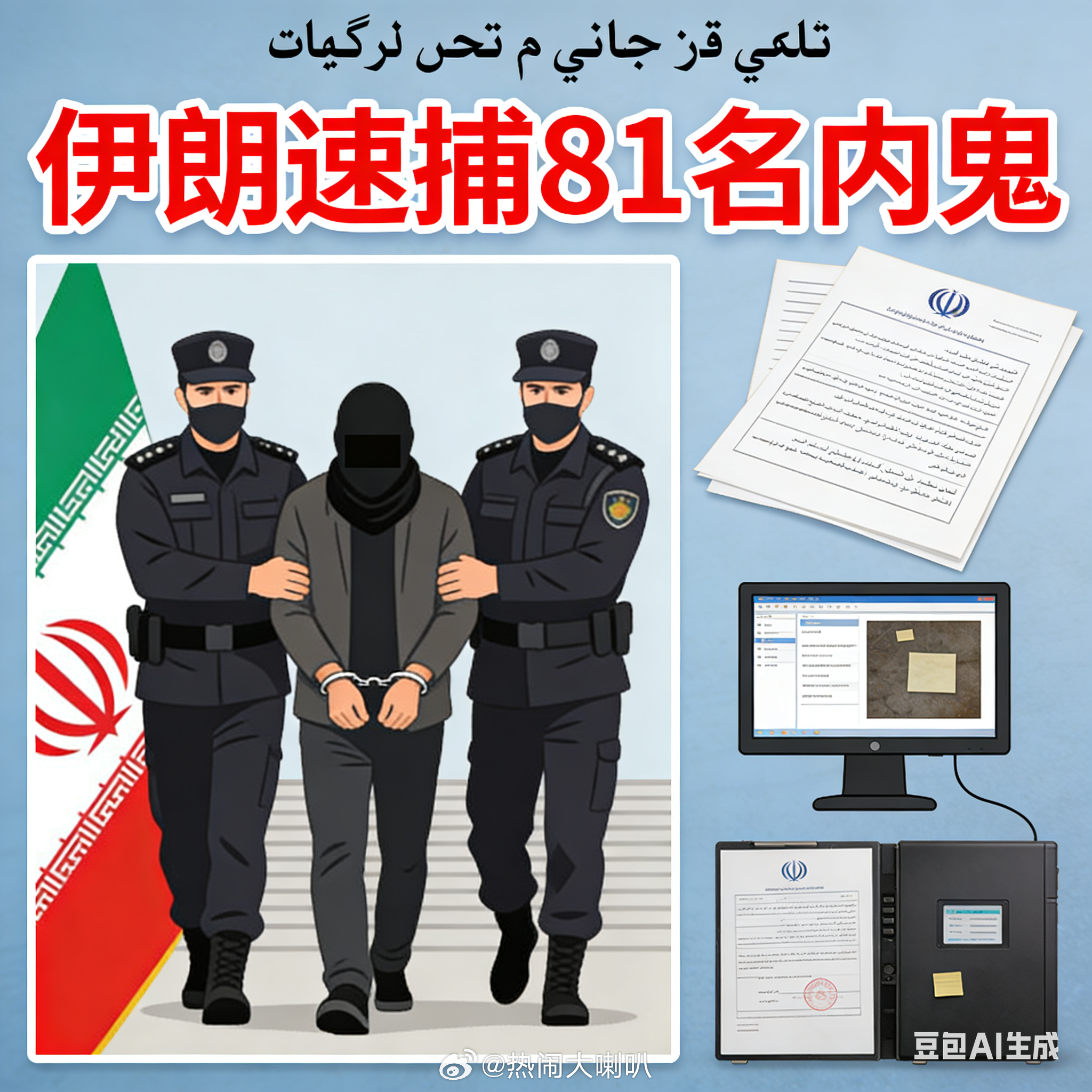 伊朗逮捕81名内鬼早就应该清除内鬼了，也不至于新任领导人又受袭击受伤！