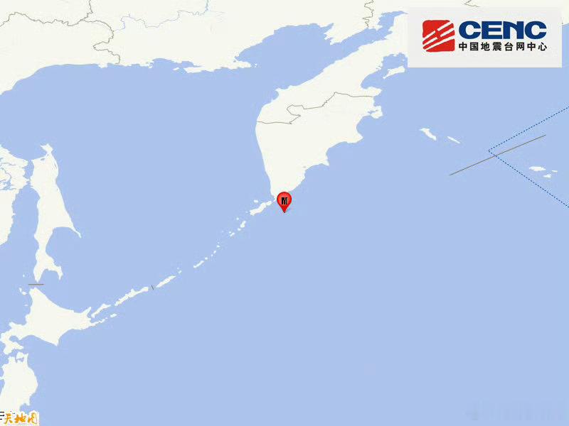 地震快讯中国地震台网正式测定：06月07日18时41分在千岛群岛（北纬50.10