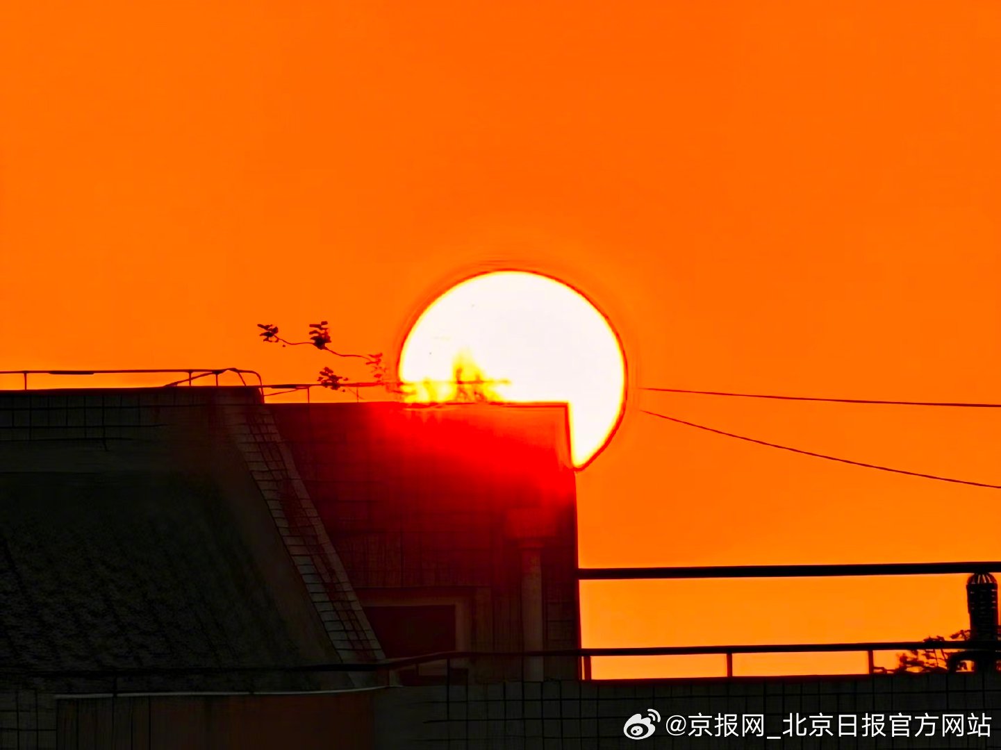 【好暖！#北京日出请您喝杯热红茶#】#今天北京真好看# 10月14日清晨，北京的