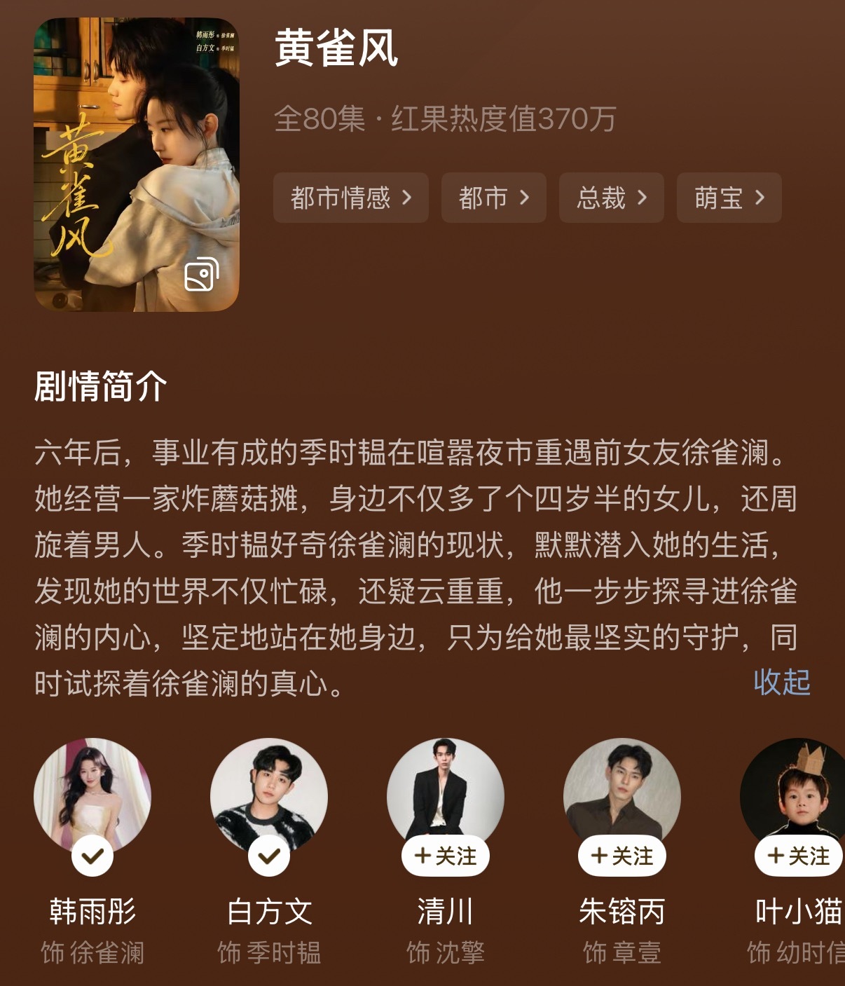 黄雀风！ 精品上浮剧～ 岛创新题材了！反家暴题材！有感情线～有悬疑点！ 可能下沉