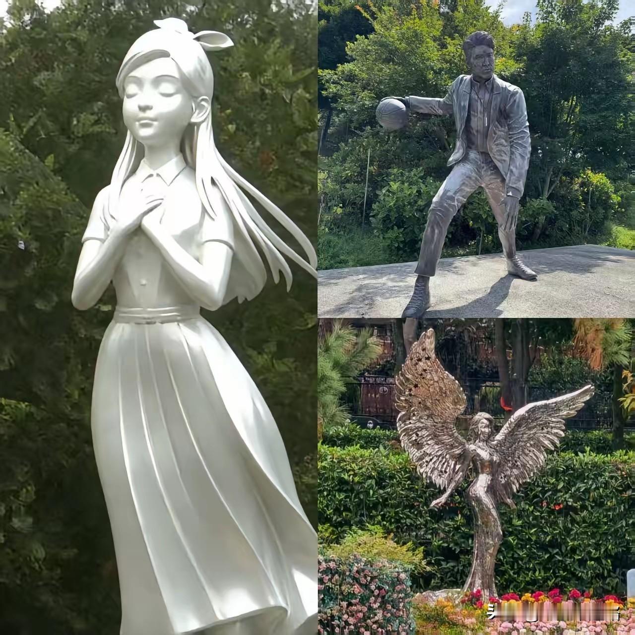 看过高以翔、李玟的雕像，
再看大S的，真的各有各的深情！

高以翔的铜像身形挺拔