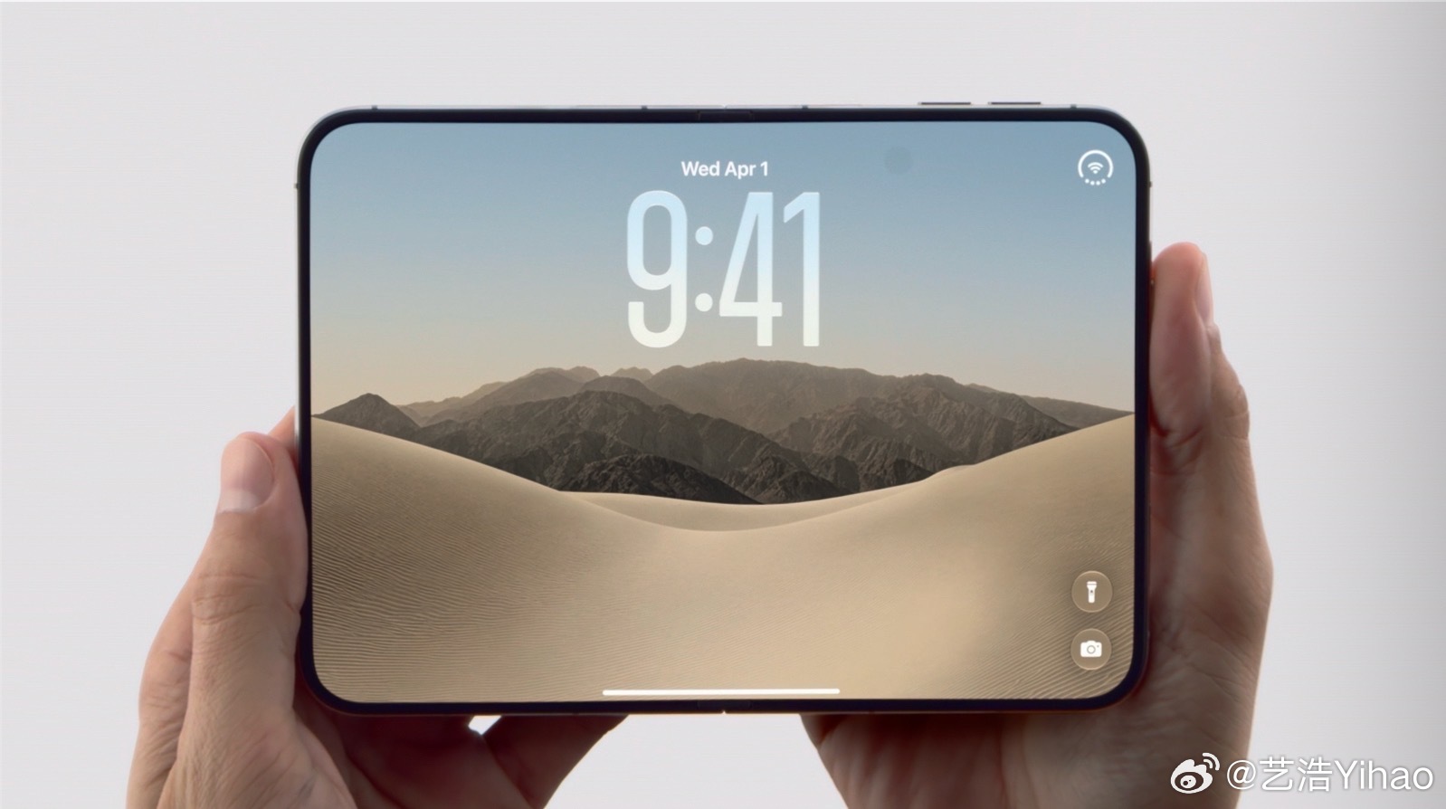 iPhoneDuo 屏下摄像头没错，屏下镜头，第一次做折叠屏，苹果就很激进的用上
