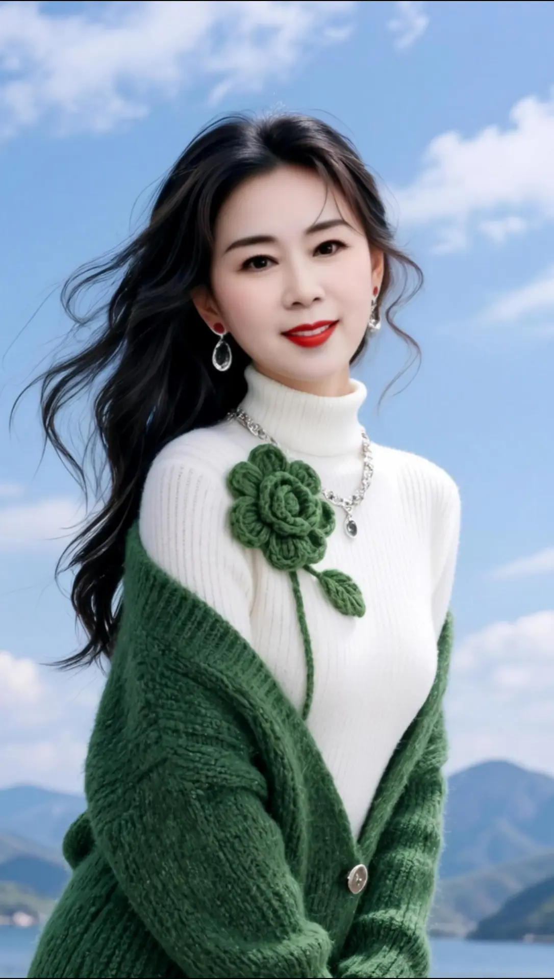 AI清新毛衣写真 随变ai随便玩