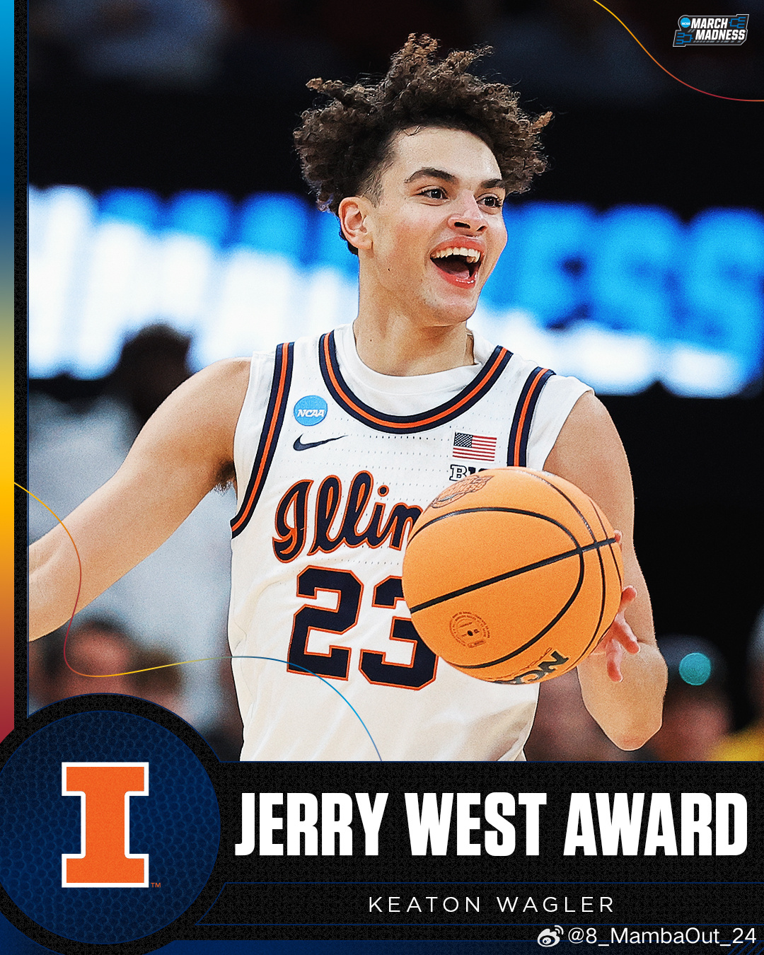 2025-26赛季NCAA杰里·韦斯特奖（最佳分卫）得主：基顿·瓦格勒(Keat