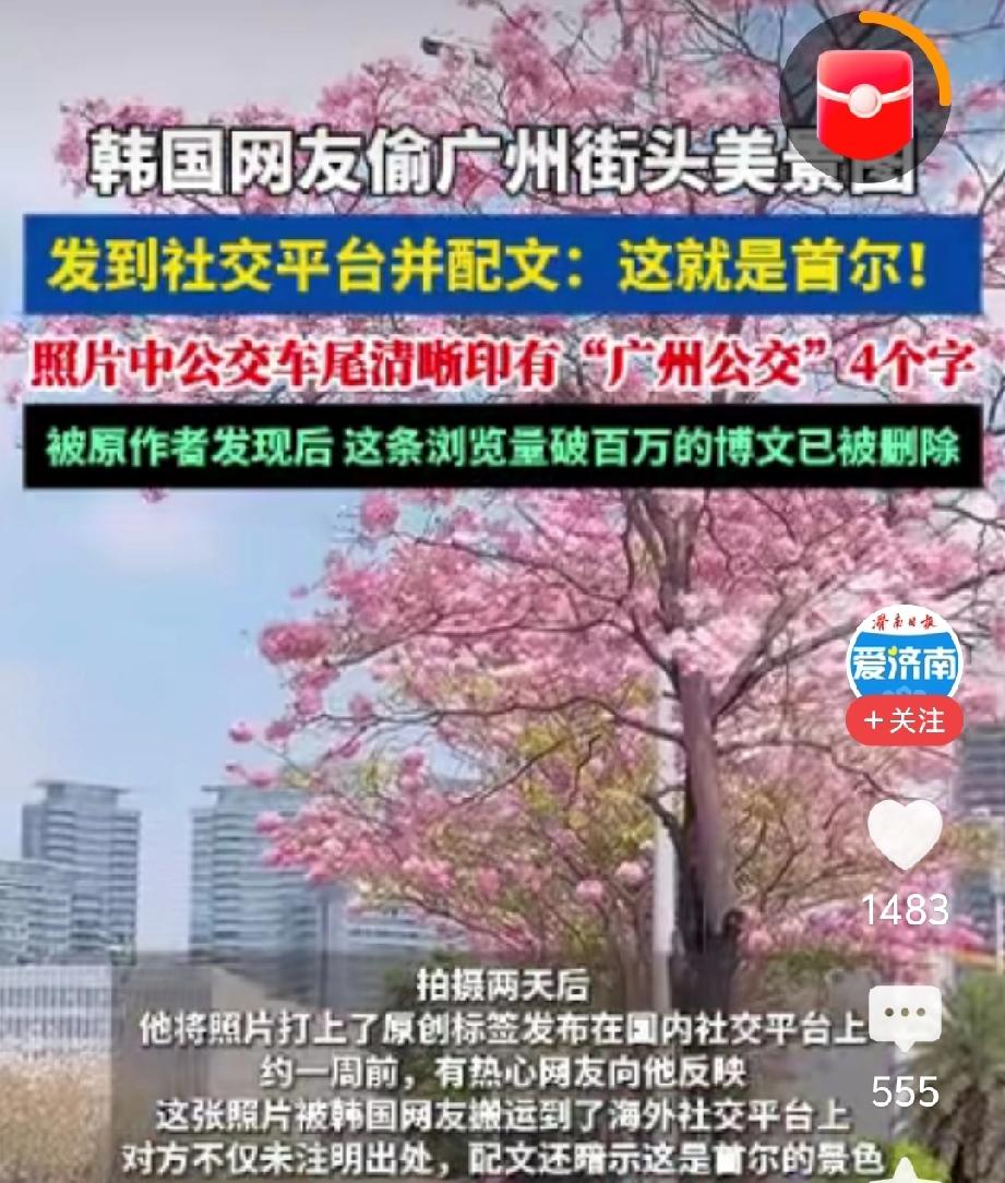 韩国网友又整活了！2026年3月，一韩国博主把广州摄影师名先生去年11月在黄埔区